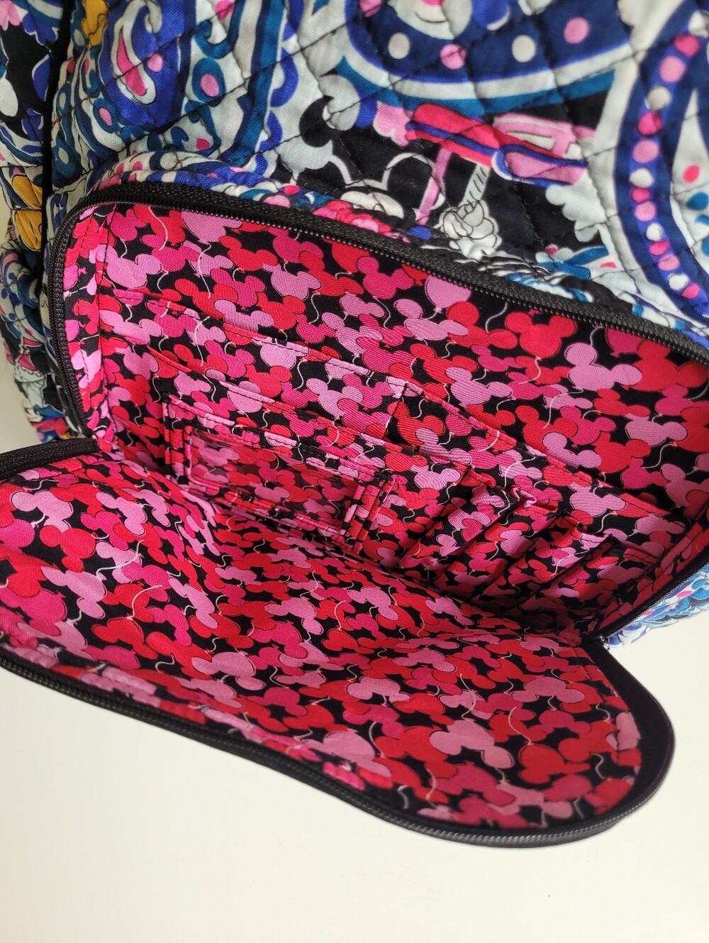 Vera Bradley Disney Mickey Mouse Paisley Print Travel Backpack - Picture 9 of 10